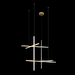 Люстра с 6-ю  пересекающимися цилиндрическими плафонами на тонких тросах Trumpet tube варинант исполнения - 5 | Loft Concept во Владивостоке