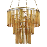 Люстра трёхъярусная золотого цвета Metal Tentacles варинант исполнения - 1 | Loft Concept во Владивостоке