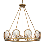 Люстра круглая с прозрачными рельефными плафонами Crystal Prism варинант исполнения - 1 | Loft Concept во Владивостоке