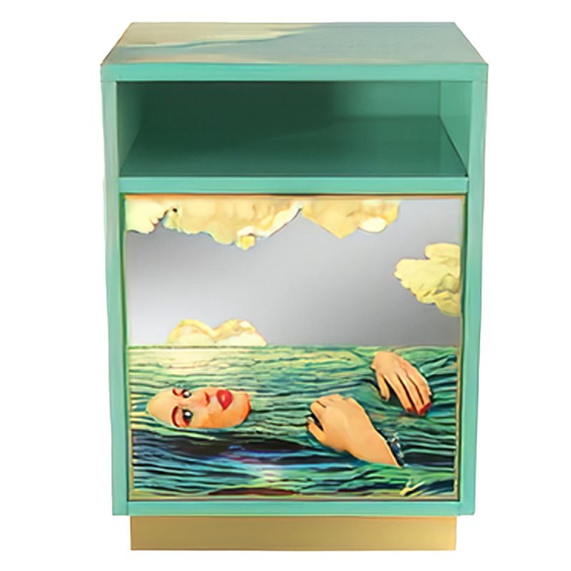 Прикроватная тумба Seletti Seagirl Голубой Золотой Прикроватная тумба Seletti Seagirl Голубой Золотой во Владивостоке | Loft Concept