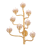 Бра золотое в виде растения Golden Flower Glade варинант исполнения - 2 | Loft Concept во Владивостоке