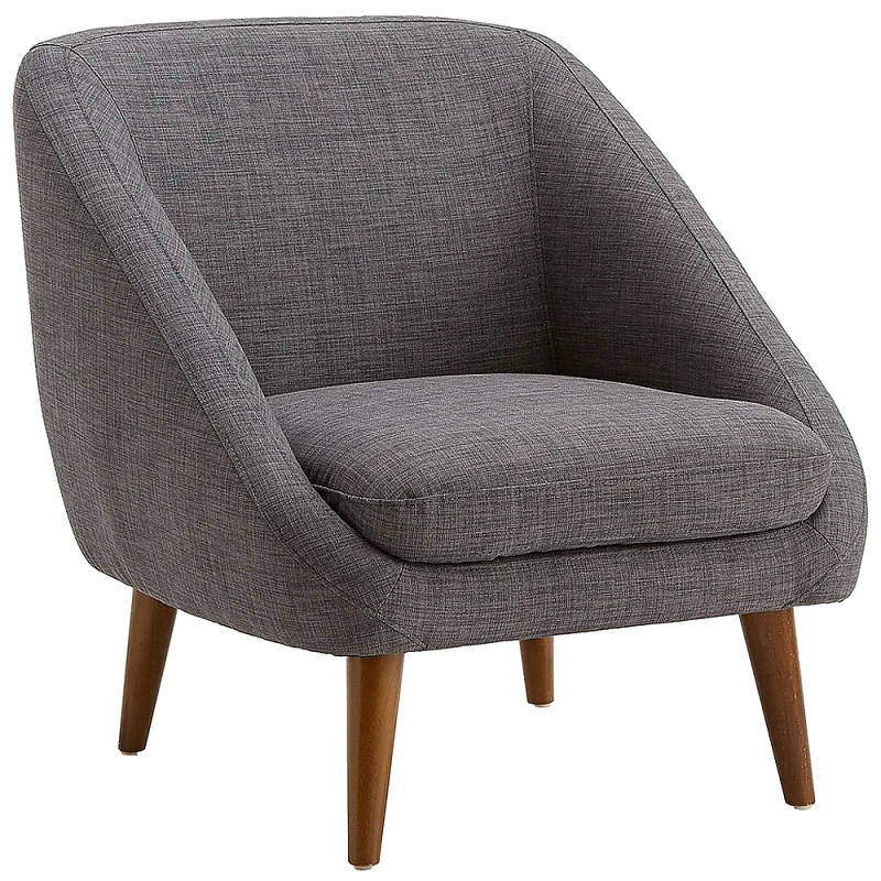 Кресло серое Pauley Grey Armchair Серый Коричневый Кресло серое Pauley Grey Armchair Серый Коричневый во Владивостоке | Loft Concept
