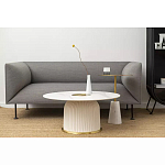 Кофейный столик с круглой столешницей на белом мраморном основании Original Foundation варинант исполнения - 2 | Loft Concept во Владивостоке