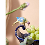 Чаша темно-синего цвета из фарфора с разноцветной птичкой Eden Garden porcelain and bronze варинант исполнения - 15 | Loft Concept во Владивостоке