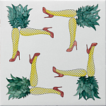 Плитка дизайнерская с рисунком Пина Колада варинант исполнения - 2 | Loft Concept во Владивостоке