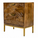 Прикроватная тумба с фактурным фасадом Termite варинант исполнения - 3 | Loft Concept во Владивостоке