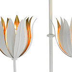 Люстра белая прямоугольная с абажурами в виде цветков тюльпана White Tulips варинант исполнения - 1 | Loft Concept во Владивостоке