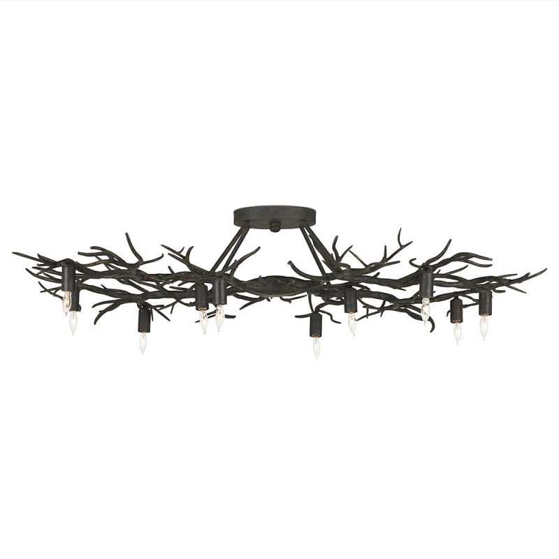 Потолочная люстра круглая в виде веток Branched Tree Chandeliers Темная бронза винтаж Потолочная люстра круглая в виде веток Branched Tree Chandeliers Темная бронза винтаж во Владивостоке | Loft Concept