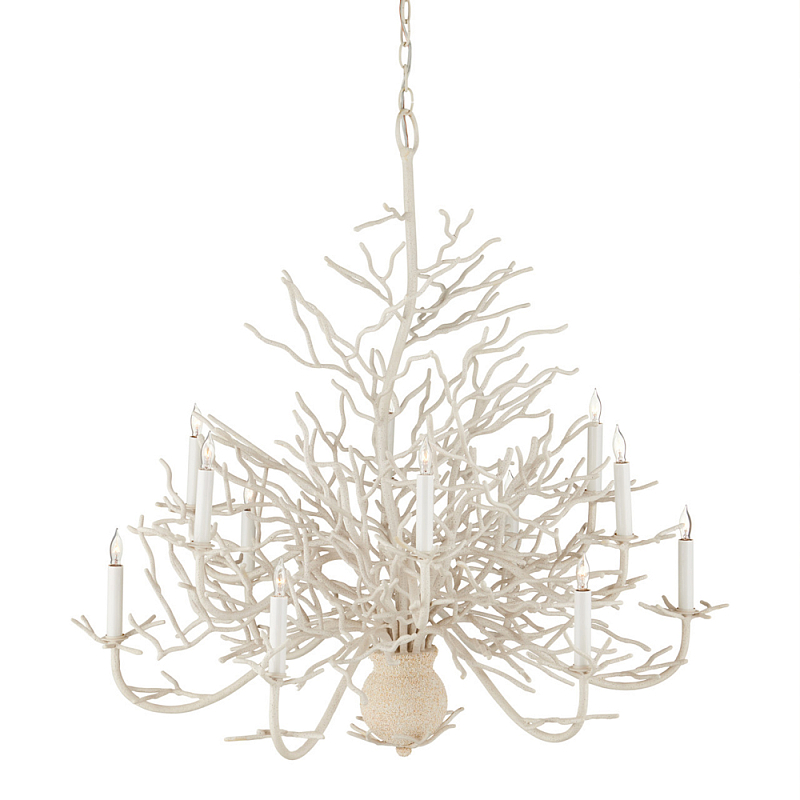 Люстра с декором в виде кораллов Coral Decor Белый Люстра с декором в виде кораллов Coral Decor Белый во Владивостоке | Loft Concept