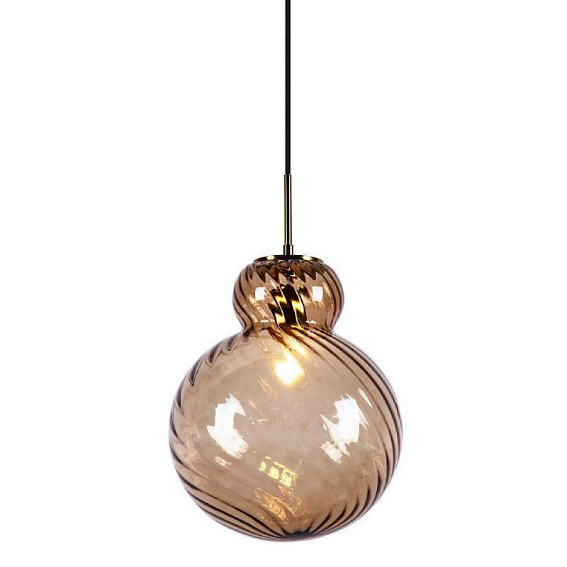 Подвесной светильник Amber RIBBED BASE Янтарный во Владивостоке | Loft Concept 