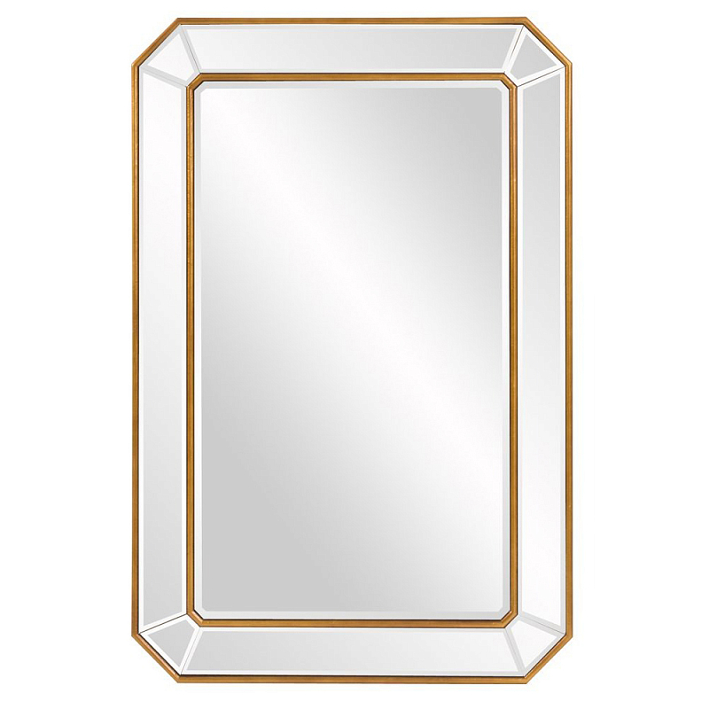 Зеркало настенное прямоугольное в раме Golden Reflection Золотой Серебряный Зеркало настенное прямоугольное в раме Golden Reflection Золотой Серебряный во Владивостоке | Loft Concept