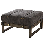 Пуф Duncan винтажная черная кожа  варинант исполнения - 2 | Loft Concept во Владивостоке