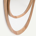 Ассиметричное зеркало в дубовой раме Infinity Symbol варинант исполнения - 3 | Loft Concept во Владивостоке