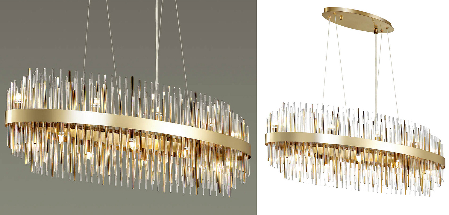 Люстра Glass Stripes In The Belt 16 Люстра Glass Stripes In The Belt 16 - Loft-Concept во Владивостоке