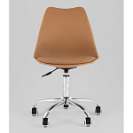 Офисный стул на металлическом основании EGGERY Brown пластик варинант исполнения - 5 | Loft Concept во Владивостоке