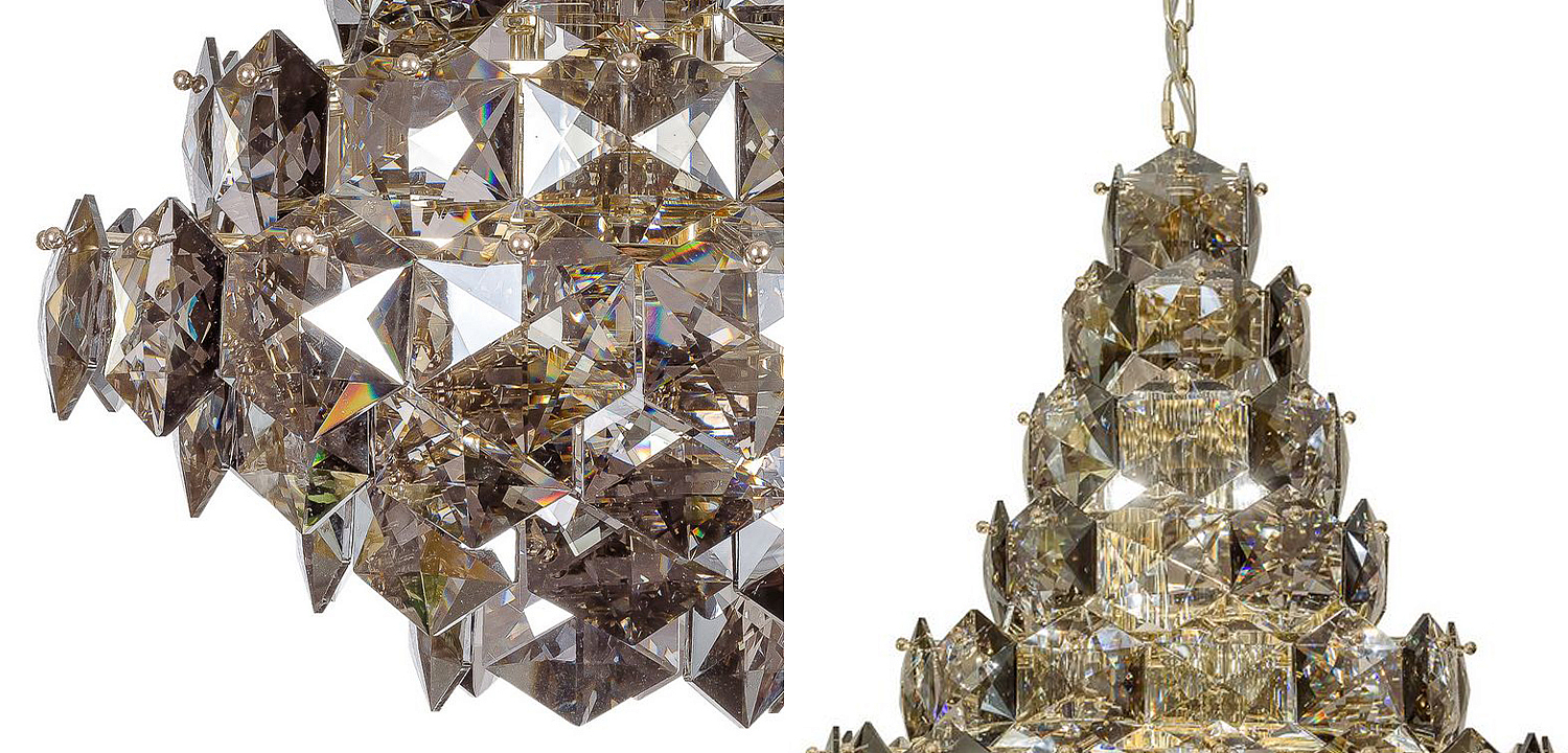 Люстра Tiers Crystal Light Chandelier Smoky 54 Люстра Tiers Crystal Light Chandelier Smoky 54 - Loft-Concept во Владивостоке