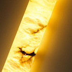 Подвесной светильник цилиндрической формы с плафоном из алебастра и металлическими торцами Темная Латунь 60 см Cryptocrystalline Stone варинант исполнения - 4 | Loft Concept во Владивостоке