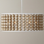 Люстра в форме цилиндра с вставками из деревянных бусин Wooden Beads варинант исполнения - 7 | Loft Concept во Владивостоке