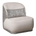 Кресло без подлокотников бежевое с принтом Macrocosm варинант исполнения - 1 | Loft Concept во Владивостоке