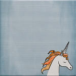 Плитка с узором Девочка единорог варинант исполнения - 5 | Loft Concept во Владивостоке