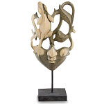 Маска ручной работы деревянная резная Lizard Mask варинант исполнения - 1 | Loft Concept во Владивостоке