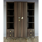 Большой шкаф с витриной Elsa Dreams Walnut варинант исполнения - 1 | Loft Concept во Владивостоке