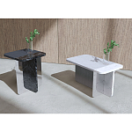 Slice журнальный столик из мрамора и массива дуба варинант исполнения - 2 | Loft Concept во Владивостоке