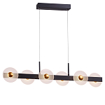 Линейный подвесной светильник с круглыми плафонами и золотистыми акцентами Aurelia Circles варинант исполнения - 2 | Loft Concept во Владивостоке