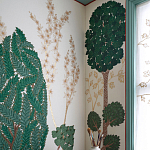 Обои ручная роспись Mughal Trees Original colourway on linen варинант исполнения - 2 | Loft Concept во Владивостоке