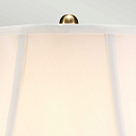 Настольная лампа с фарфоровым основанием с декоративным орнаментом и белым абажуром на темной круглой подставке Elstead Lighting варинант исполнения - 7 | Loft Concept во Владивостоке