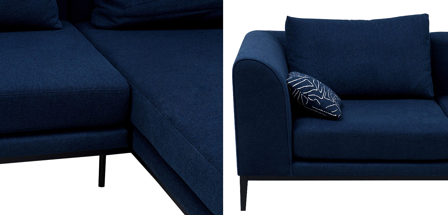 Угловой диван Ferguson Deep Blue Sofa Угловой диван Ferguson Deep Blue Sofa - Loft-Concept во Владивостоке