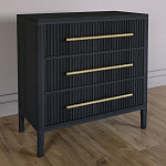 Комод Primo с 3 выдвижными ящиками Черный дуб варинант исполнения - 4 | Loft Concept во Владивостоке