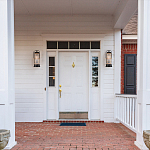 Настенный фонарь цилиндрической формы с рифленым стеклом в золотом каркасе на черном прямоугольном основании Eurofase варинант исполнения - 8 | Loft Concept во Владивостоке