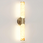 Бра с вытянутым цилиндрическим плафоном из белого алебастра на круглом основании Латунь Cryptocrystalline Stone варинант исполнения - 1 | Loft Concept во Владивостоке