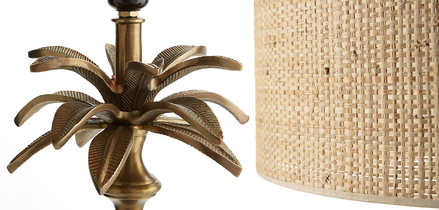 Торшер Palm Raphia Lampshade Торшер Palm Raphia Lampshade - Loft-Concept во Владивостоке