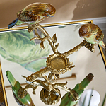 Подсвечник с двумя попугаями из фарфора на бронзовой ветке Eden Garden варинант исполнения - 5 | Loft Concept во Владивостоке