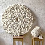 Панно на стену из шерсти мериноса Белый Круг  варинант исполнения - 1 | Loft Concept во Владивостоке