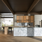 Кухонный гарнитур из натурального камня и дерева INTERSECTION Dada Engenereed Kitchen варинант исполнения - 1 | Loft Concept во Владивостоке