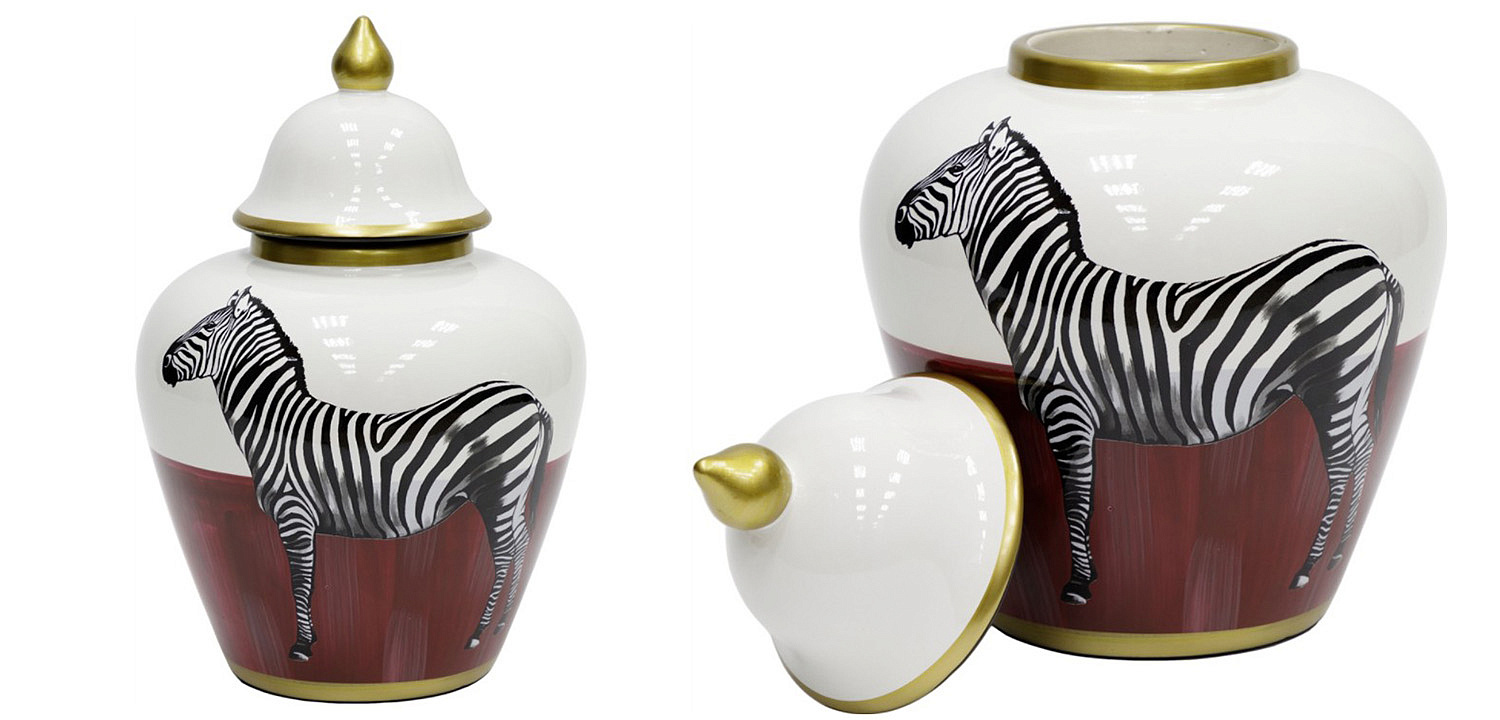 Ваза Zebra Vase white and red Ваза Zebra Vase white and red - Loft-Concept во Владивостоке