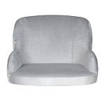 Барный стул со спинкой и подлокотниками на 4-х деревянных ножках Серый Велюр Ava Charm варинант исполнения - 2 | Loft Concept во Владивостоке