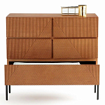 Комод с геометрическим рисунком на ящиках Anders Dark Wood варинант исполнения - 3 | Loft Concept во Владивостоке