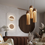 Бра круглое натуральная пробка с бахромой Natural Cork варинант исполнения - 5 | Loft Concept во Владивостоке