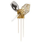 Бра с 2-мя плафонами из стекла и металла и вертикальными подвесками Gilded Mirage  варинант исполнения - 1 | Loft Concept во Владивостоке