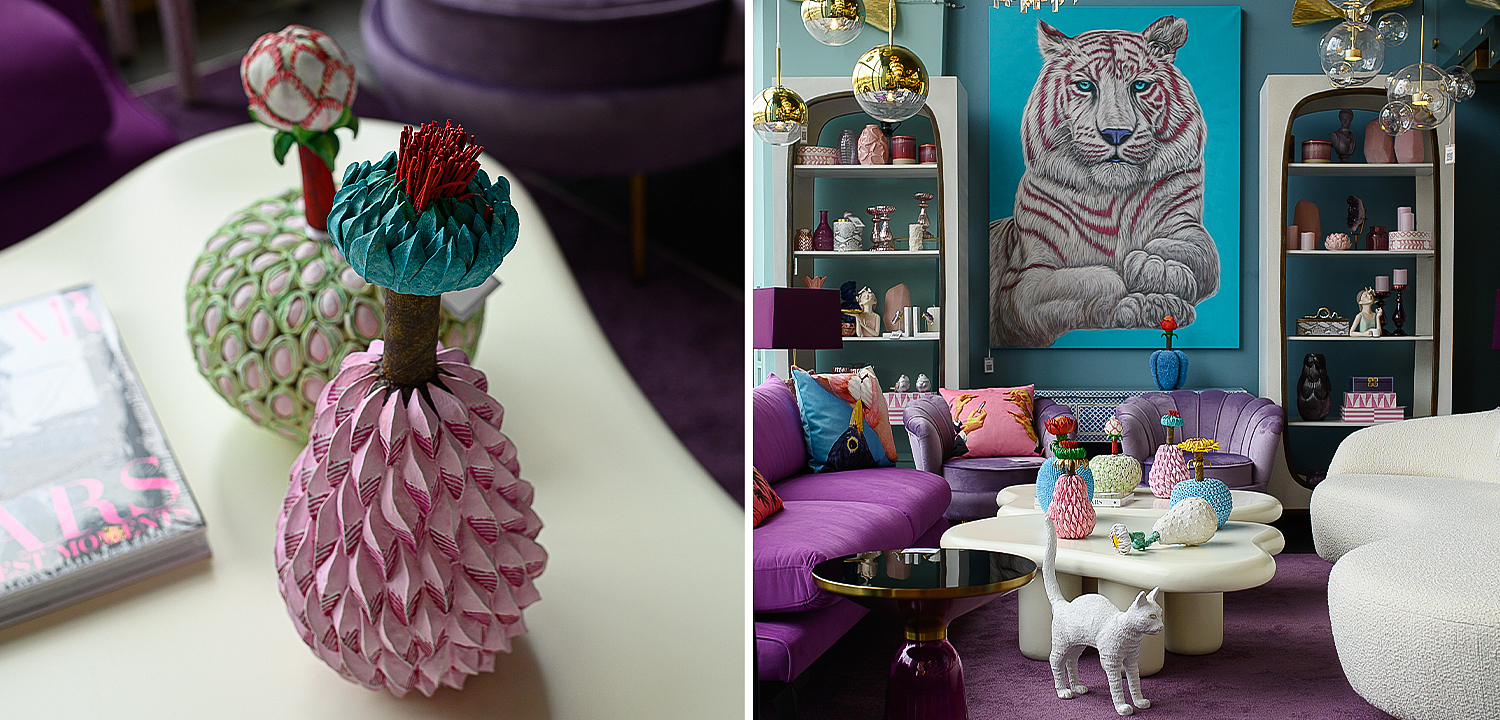 Статуэтка тропический фрукт Tropical Fruit pink and turquoise Статуэтка тропический фрукт Tropical Fruit pink and turquoise - Loft-Concept во Владивостоке