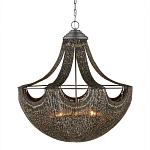 Люстра в форме колокола с декором из тонких железных нитей Jagged Pattern варинант исполнения - 3 | Loft Concept во Владивостоке