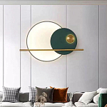 Бра светодиодное круглое в оттенках бронзового и зеленого цвета Kosmikos варинант исполнения - 1 | Loft Concept во Владивостоке