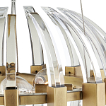 Люстра круглая с прозрачными элементами в форме полумесяца Crystal Crescent варинант исполнения - 1 | Loft Concept во Владивостоке