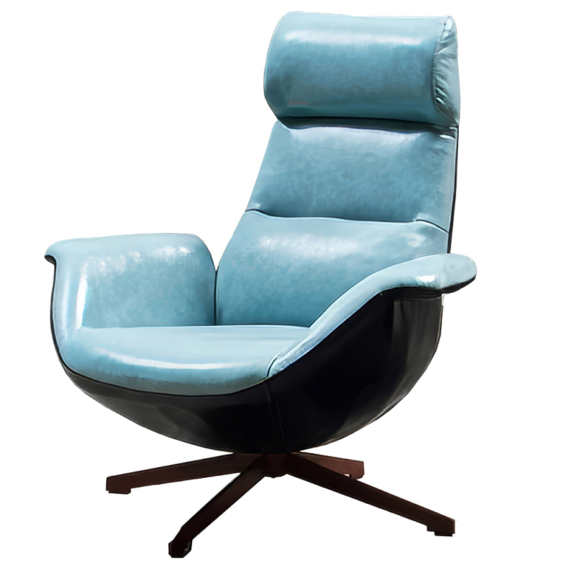 Кресло Ryan Armchair Голубой Черный Кресло Ryan Armchair Голубой Черный во Владивостоке | Loft Concept