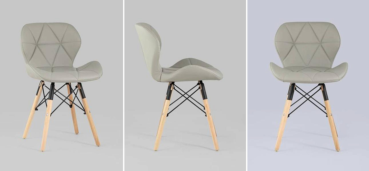 Стул Jeroen Chair Серая Экокожа Стул Jeroen Chair Серая Экокожа - Loft-Concept во Владивостоке