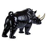 Статуэтка черный носорог с золотыми рогами Golden Horned Black Rhino варинант исполнения - 3 | Loft Concept во Владивостоке